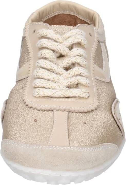 Moma Leren Sneakers Beige Dames