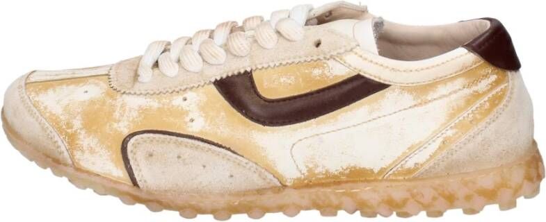 Moma Leren Sneakers Brown Dames