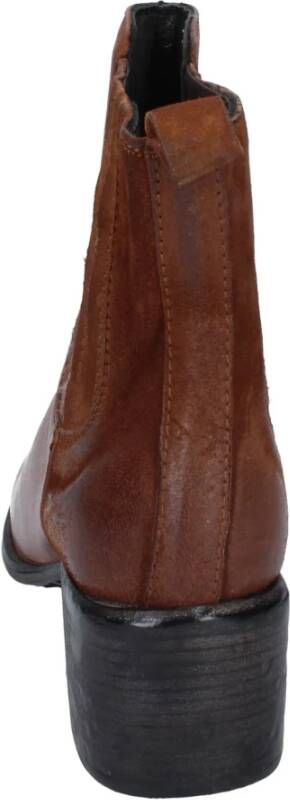 Moma Leren Chelsea Boots Brown Dames