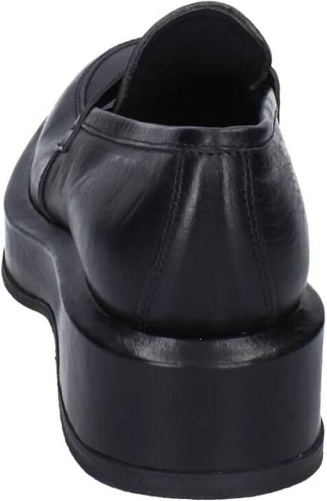 Moma Leren Loafers Black Dames
