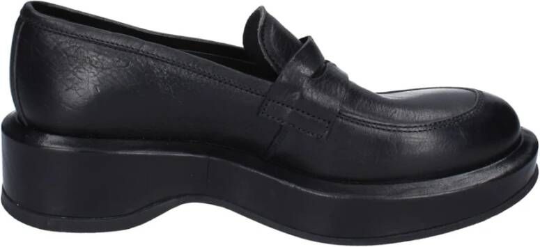 Moma Leren Loafers Black Dames