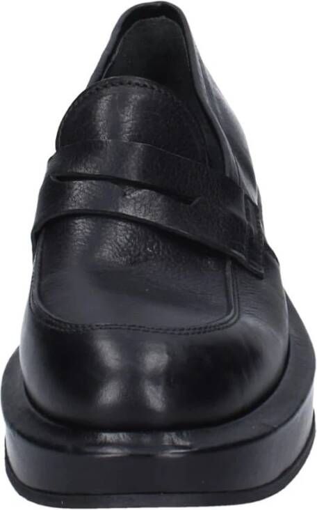 Moma Leren Loafers Black Dames
