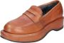 Moma Leren Loafers voor Vrouwen Brown Dames - Thumbnail 5