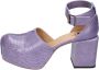 Moma Leren sandalen voor vrouwen Purple Dames - Thumbnail 3