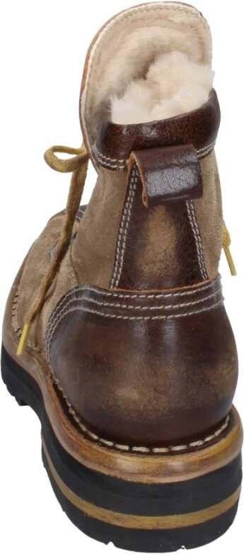 Moma Suede Enkellaarzen voor vrouwen Brown Dames