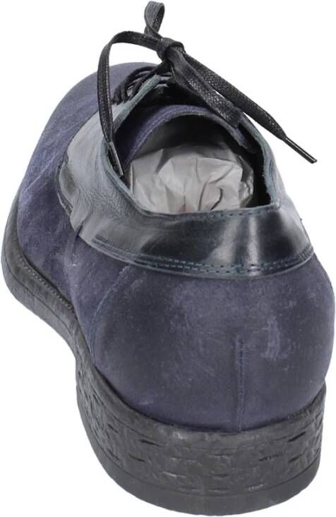 Moma Vintage Elegant Suède Herenschoenen Blue Heren