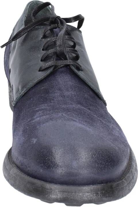 Moma Vintage Elegant Suède Herenschoenen Blue Heren