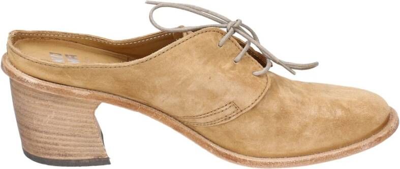 Moma Vintage Elegant Suède Schoenen voor Vrouwen Brown Dames