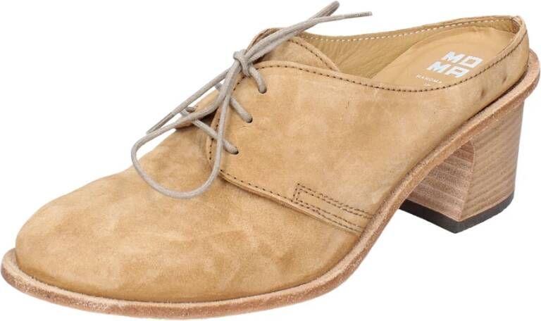 Moma Vintage Elegant Suède Schoenen voor Vrouwen Brown Dames