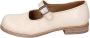 Moma Vintage Leren Ballet Flats voor Vrouwen Beige Dames - Thumbnail 2