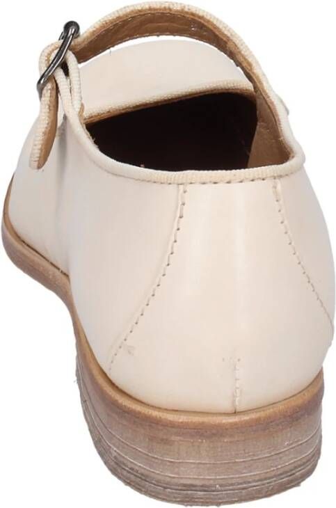 Moma Vintage Leren Ballet Flats voor Vrouwen Beige Dames