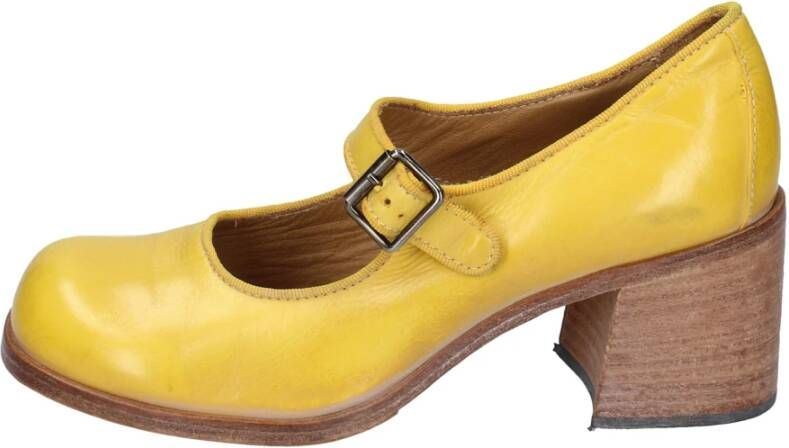 Moma Vintage Leren Dames Schoenen Yellow Dames