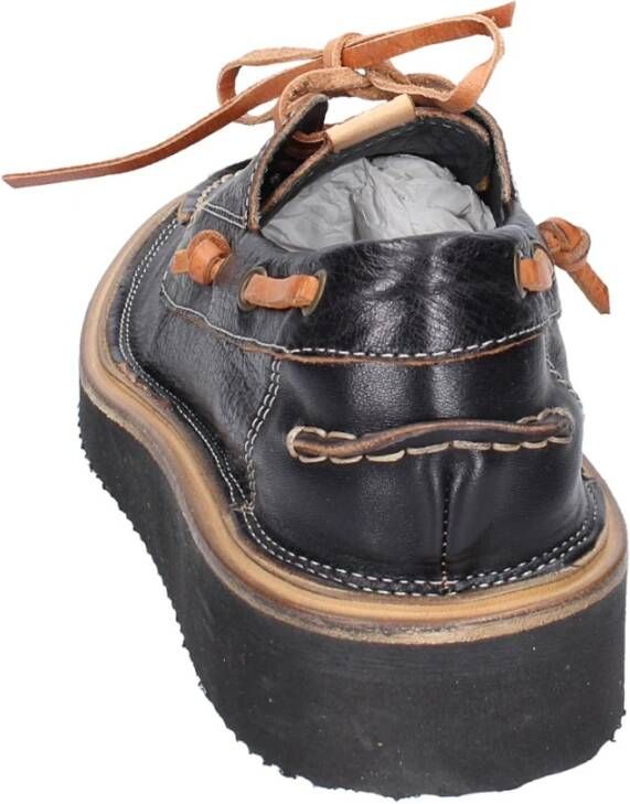 Moma Vintage Leren Dames Sneakers Black Dames