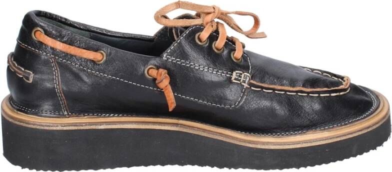 Moma Vintage Leren Dames Sneakers Black Dames