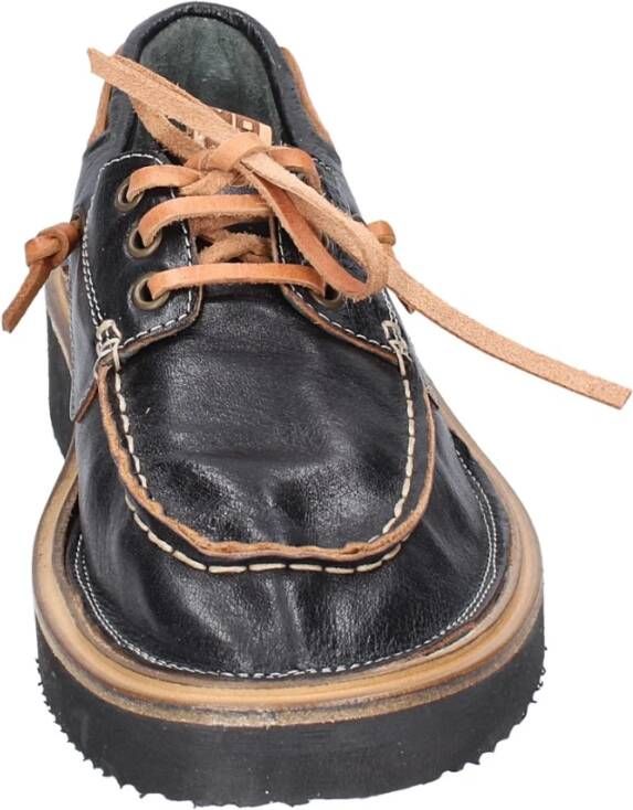 Moma Vintage Leren Dames Sneakers Black Dames