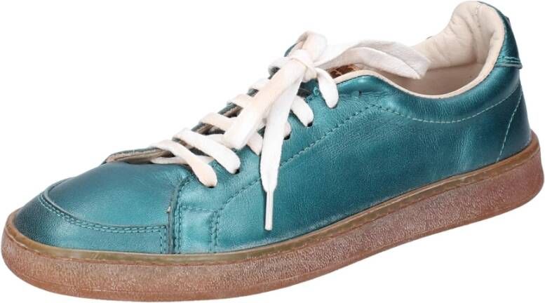 Moma Vintage Leder Sneakers Green Dames