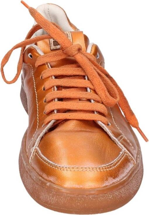 Moma Vintage Leren Dames Sneakers Orange Dames
