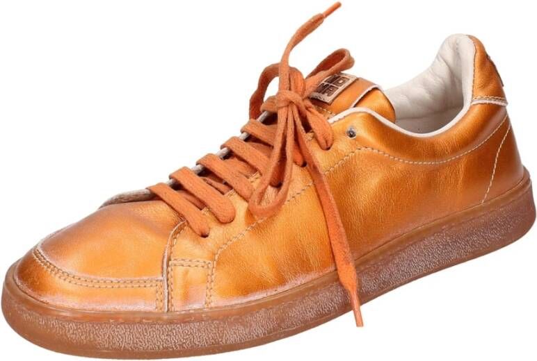 Moma Vintage Leren Dames Sneakers Orange Dames