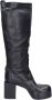 Moma Vintage Leren Dameslaarzen Black Dames - Thumbnail 2