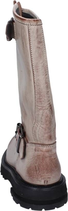 Moma Vintage Lederen hoge laarzen Brown Dames