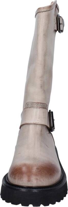 Moma Vintage Lederen hoge laarzen Brown Dames