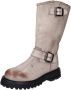 Moma Vintage Lederen hoge laarzen Brown Dames - Thumbnail 5