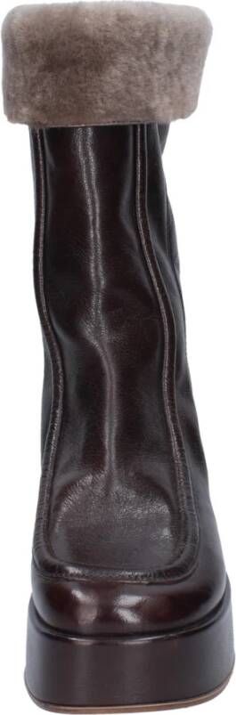 Moma Vintage Leren Dameslaarzen Brown Dames