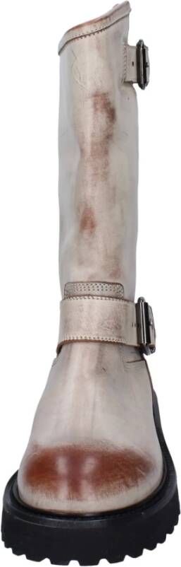 Moma Vintage Leren Dameslaarzen Brown Dames