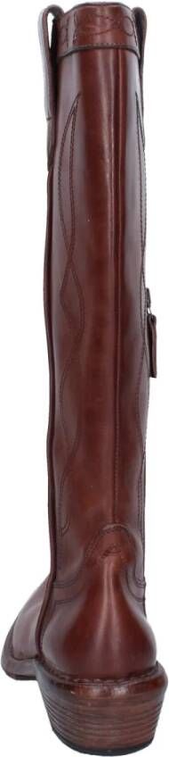 Moma Vintage Leren Dameslaarzen Brown Dames