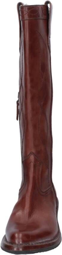 Moma Vintage Leren Dameslaarzen Brown Dames