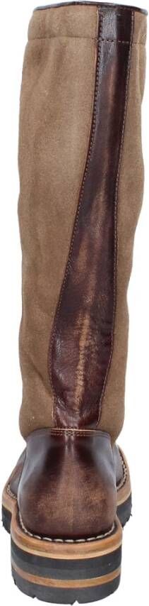 Moma Vintage Leder Schnürstiefel Brown Dames