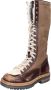 Moma Vintage Leder Schnürstiefel Brown Dames - Thumbnail 5