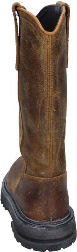 Moma Vintage Leren Dameslaarzen Brown Dames