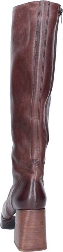 Moma Vintage Leren Dameslaarzen Brown Dames