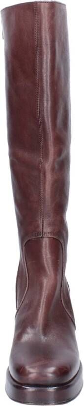 Moma Vintage Leren Dameslaarzen Brown Dames