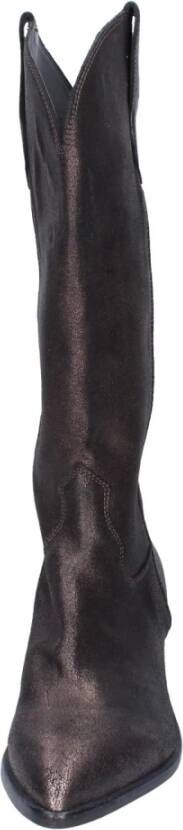 Moma Vintage leren dameslaarzen Gray Dames