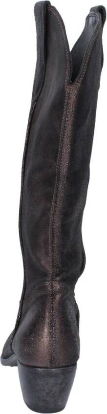 Moma Vintage leren dameslaarzen Gray Dames