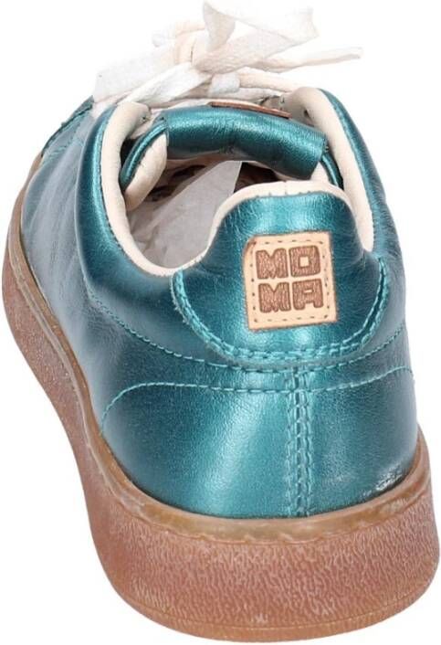 Moma Vintage Lederen Sneakers Green Dames