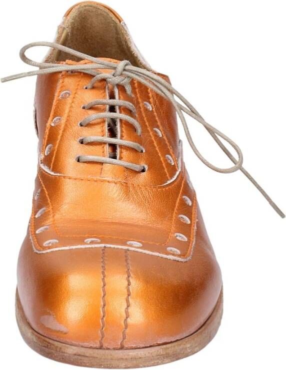 Moma Vintage Leren Elegante Damesschoenen Orange Dames