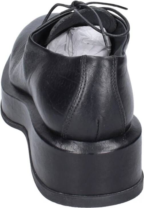 Moma Vintage Leren Elegante Schoenen voor Vrouwen Black Dames