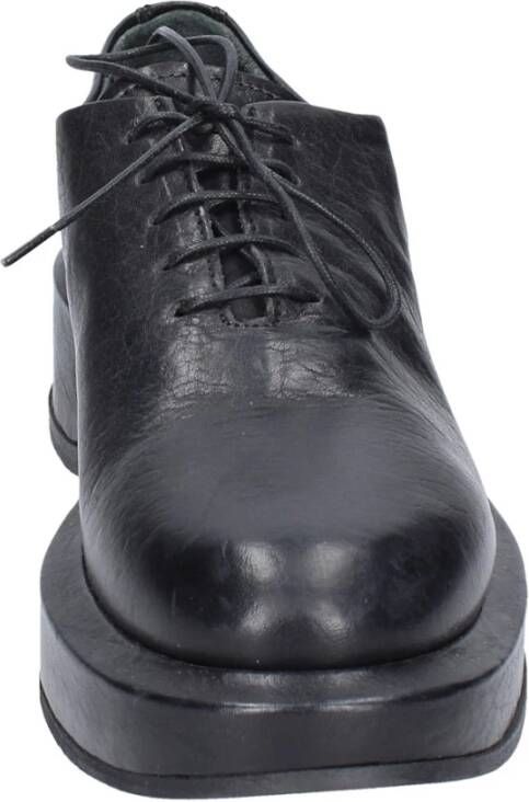 Moma Vintage Leren Elegante Schoenen voor Vrouwen Black Dames