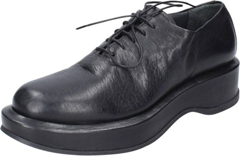 Moma Vintage Leren Elegante Schoenen voor Vrouwen Black Dames