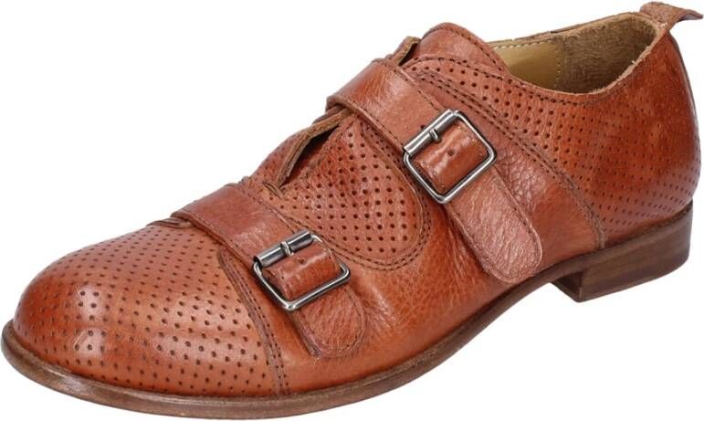 Moma Vintage Leren Elegante Schoenen voor Vrouwen Brown Dames
