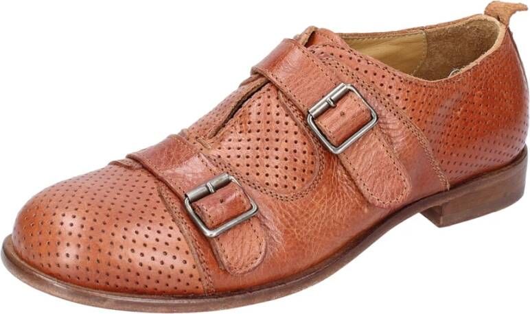 Moma Vintage Leren Elegante Schoenen voor Vrouwen Brown Dames