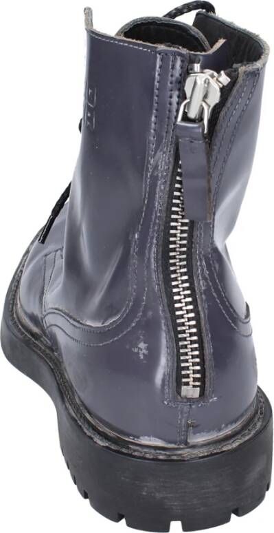 Moma Vintage Leren Enkellaarzen voor Mannen Gray Heren