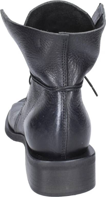 Moma Vintage Leren Enkellaarzen voor Vrouwen Black Dames