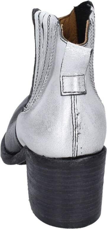 Moma Vintage Leren Enkellaarzen voor Vrouwen Black Dames