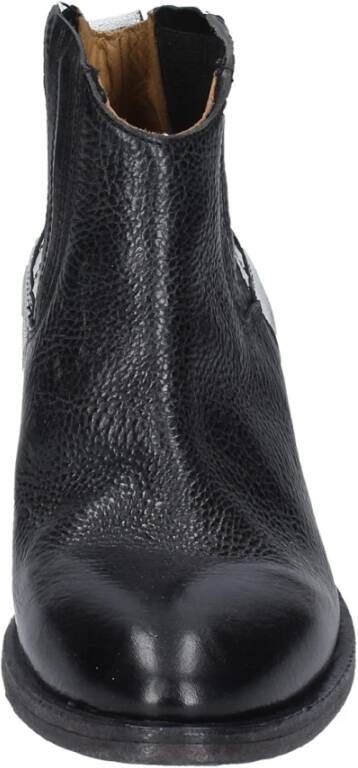 Moma Vintage Leren Enkellaarzen voor Vrouwen Black Dames
