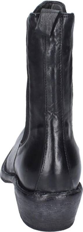 Moma Vintage Leren Enkellaarzen voor Vrouwen Black Dames