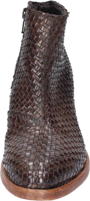 Moma Vintage Leren Enkellaarzen voor Vrouwen Brown Dames